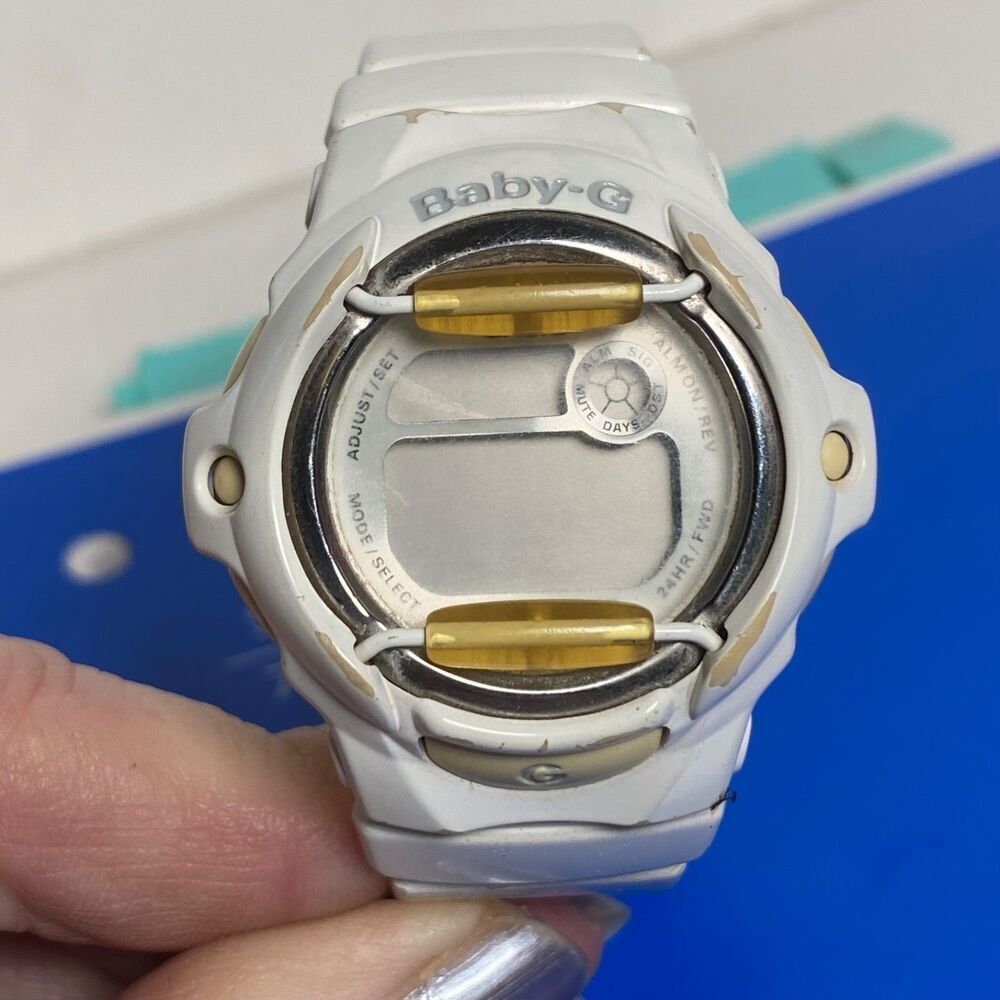 Casio Baby-G BG-169R White Digital Watch 3189 Non Working For Parts/Repair